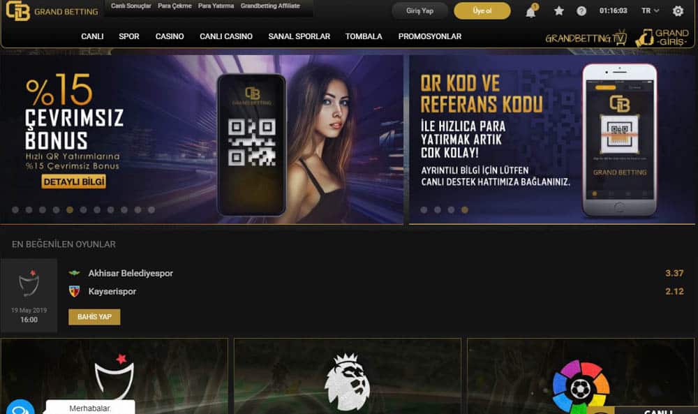 Grandbetting Giris Islemleri