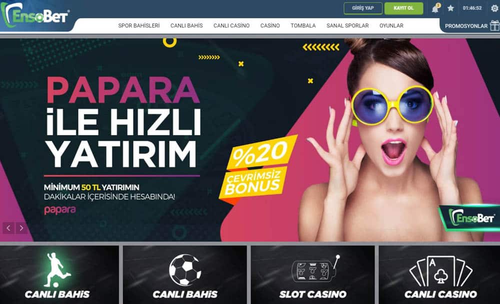 Ensobet Kayit ve Uyelik