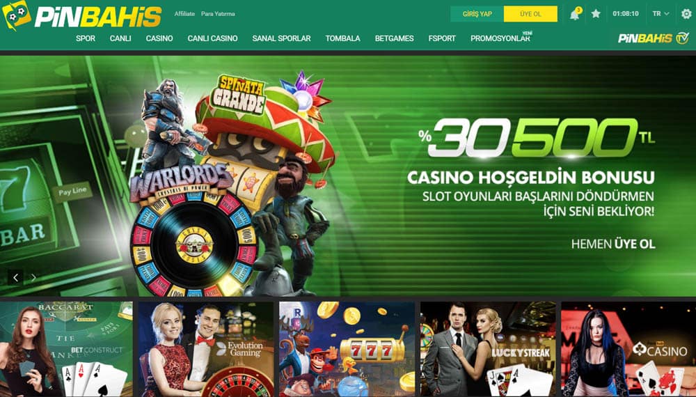 Pinbahis Casino Secenekleri